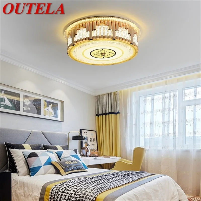

OUTELA Crystal Ceiling Lighting Postmodern Luxury LED Lamp Fixtures Home For Dining Room Decoration