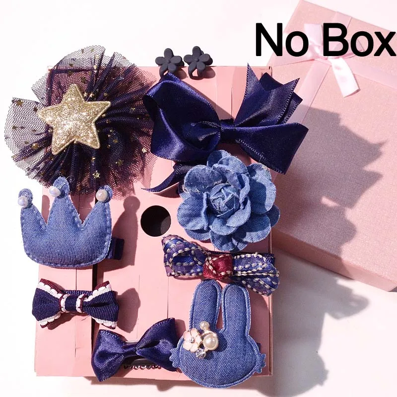 no box 10pcs 4 10/18 шт./компл. аксессуары для волос для девочек, милые Мультяшные зажимы для волос заколка для волос резинкой для детей эластичные резинки для волос; повязка для волос; орнамент - Цвет: no box 10pcs 4