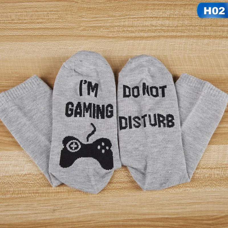 Новые хлопковые носки с надписью «I'm Gaming»; забавные игровые носки для мужчин и женщин; отличный подарок для любителей игр; носки в стиле Харадзюку