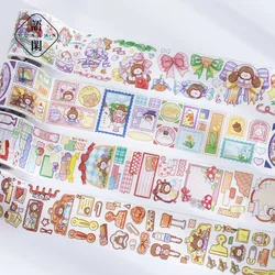 Bande Washi décorative Vintage Kawaii, étiquette autocollante, pour Album, Scrapbooking, journal intime, accessoires de comptes à la main 