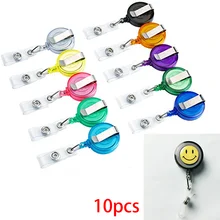

Rainbow Colour 10pcs/lot Retractable Lanyard Clip for Doctor Nursing Accessories Ward Office Credentials Strap Hook Badges Reel