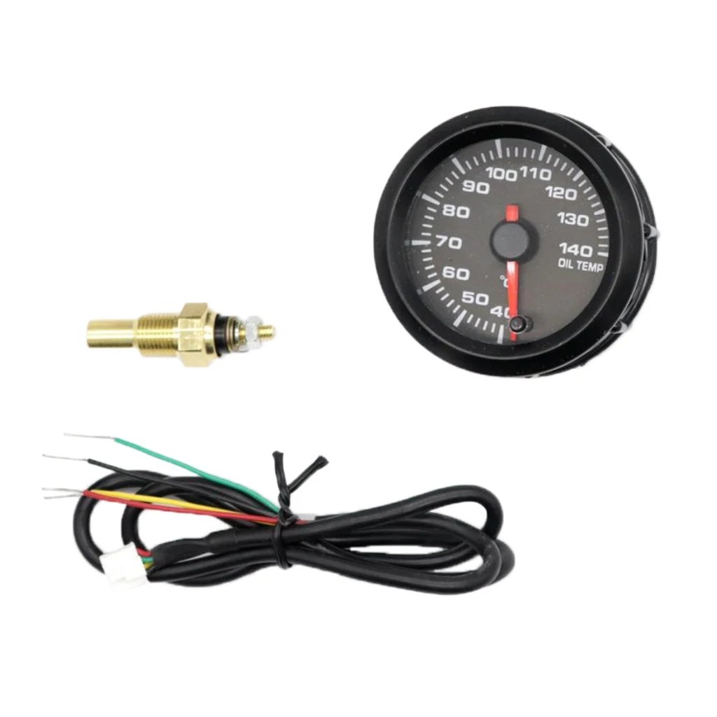 12V датчик температуры масла для гоночного автомобиля с датчиком+ 7 регулируемых цветов