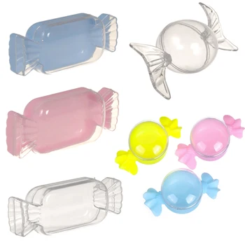 

12pc/lot Plastic Candy Boxes Lovely Candy Shape Candy Box Round Chocolate Candy Boxes Wedding Birthday Baby Shower Decor Supply