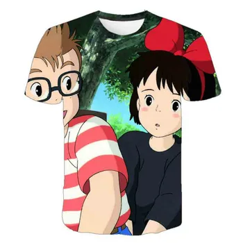 

Kids Kiki's Delivery Service 3D Totoro Studio Ghibli Harajuku Kawaii Ullzang Miyazaki T-shirt Anime T-shirt Funny Cartoon