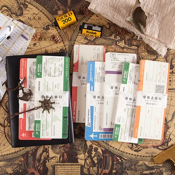 

Moking Travel air ticket memo pad diy message note paper notepad pack Wholesale