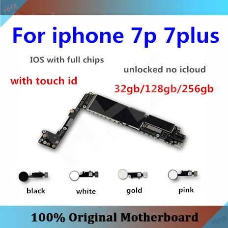 32 ГБ/128 ГБ/256 ГБ система IOS для iphone 7 Plus 7 P оригинальная разблокированная материнская плата с сенсорным ID для iphone 7 Plus материнская плата