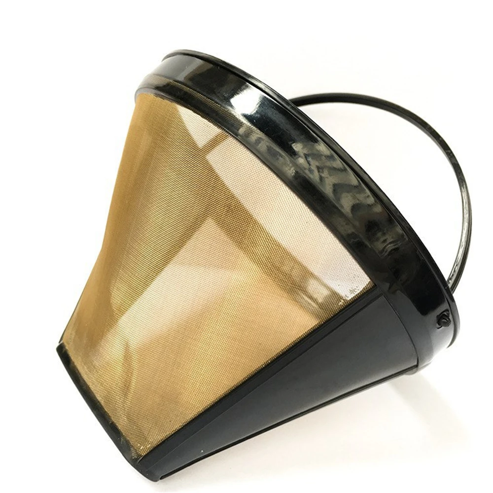 1 предмет конус Стиль многоразовые Нержавеющая сталь Кофе фильтр чайник