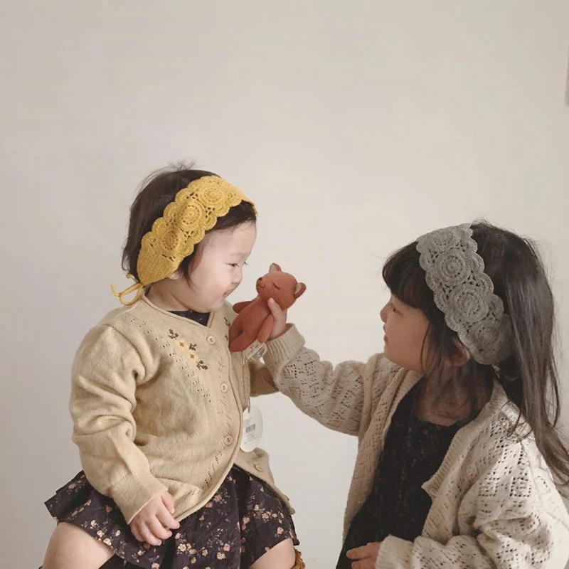 Baby Headband Girls Hollow Hairbands Woolen For Children Candy Color Head Band Infant Spring Summer Hair Accessories Korean hair accessories hair bands hair headband accessories baby headband set