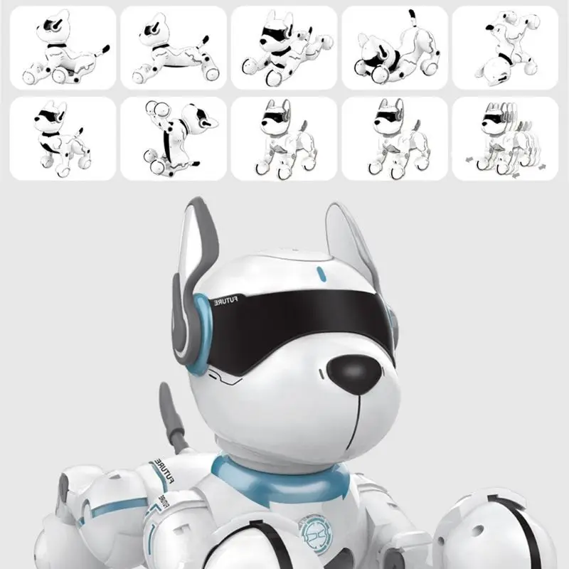 Brinquedo do Cão para Crianças o Envio Gratuito de Controle Remoto Robô Educação Precoce Inteligente Programação Dublê Filhote Cachorro 10 Animais e robôs por radiocontrole