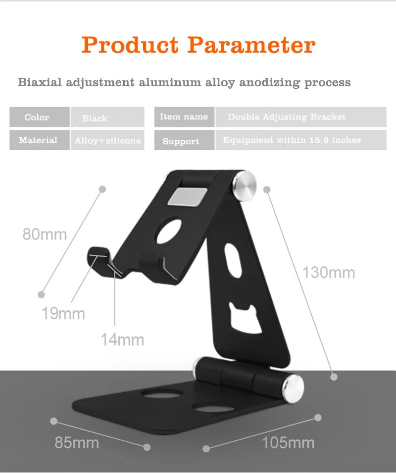 Telefone Móvel Desktop Lcd Monitor Suporte Portátil Ajustável Suporte para Ipad Tablet Assistir de Cabeceira tv Liga Alumínio ao Vivo Suporte p/ monitor - Imagem 6