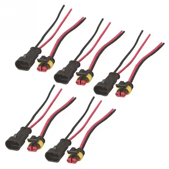 

2pin Way Connector Plug Cable Wire AWG Marine Kit Jack Plug Male Female With Wire Electrical Car Waterproof
