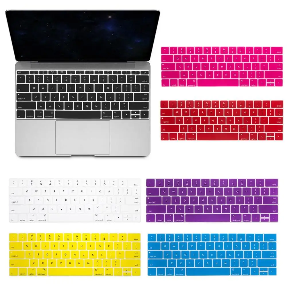 5 шт. Силиконовая Защитная пленка для клавиатуры MacBook 11/12/13/15/17 дюймов|Чехлы