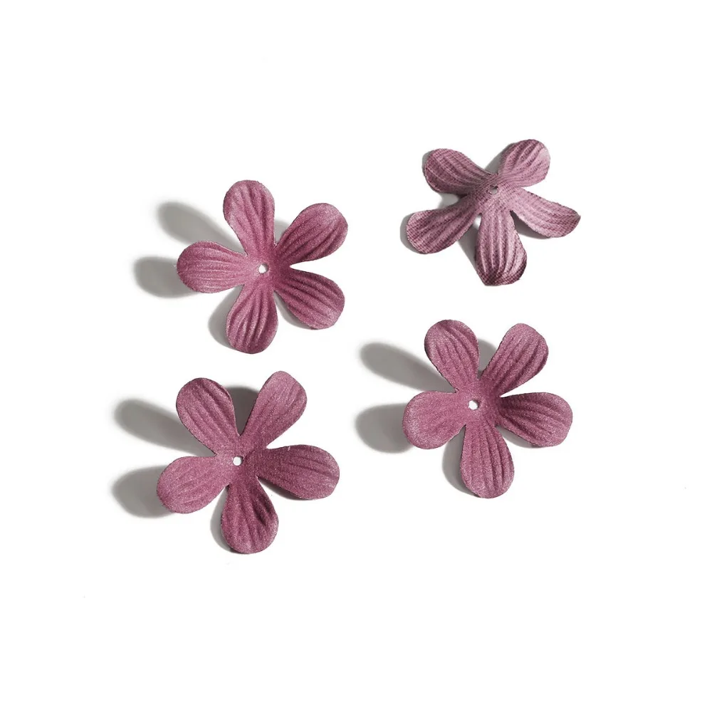 Ткань розовый цвет имитация лепестков мульти-стиль DIY трехмерный цветок для серьги ручной работы ожерелье Изготовление ювелирных изделий