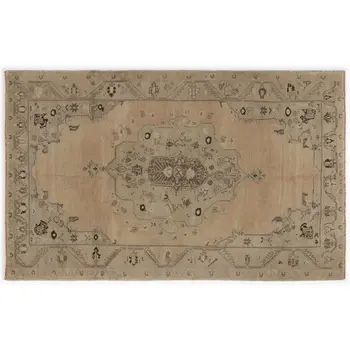 

Handmade Beige Antique Oushak Area Rug 171x275 Cm-5'7''X9'0''