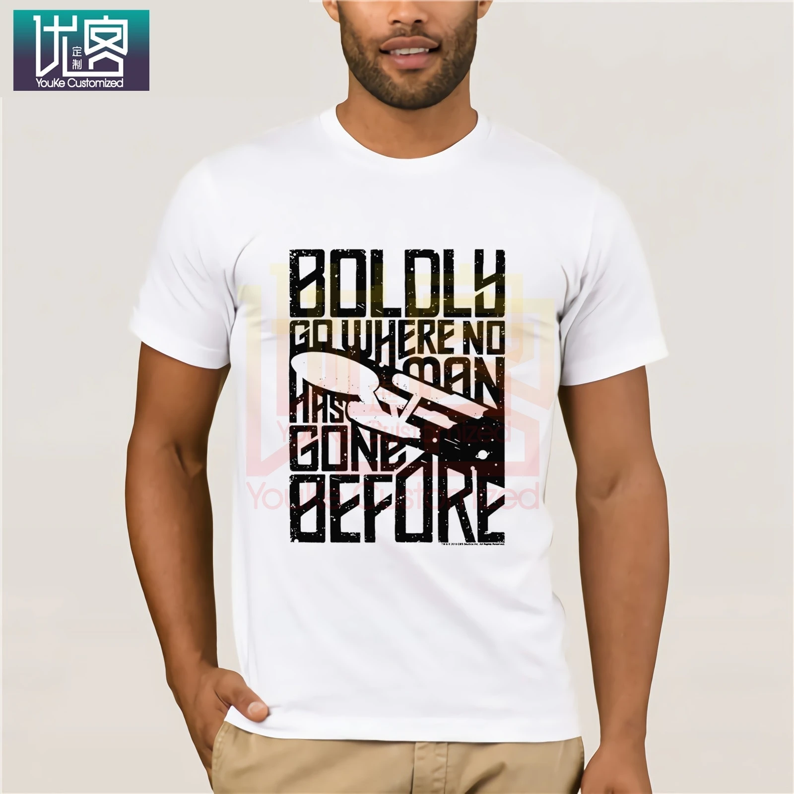 Футболка с надписью Star Trek Boldly Go Enterprise Journey популярная футболка футболки круглым