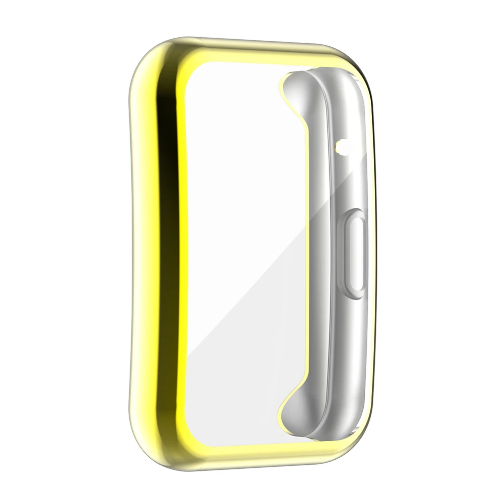 TPU Soft Full Screen Glass Protector Case Shell Edge Frame For Huawei Watch Fit Strap Band Protective Bumper Cover Accessories