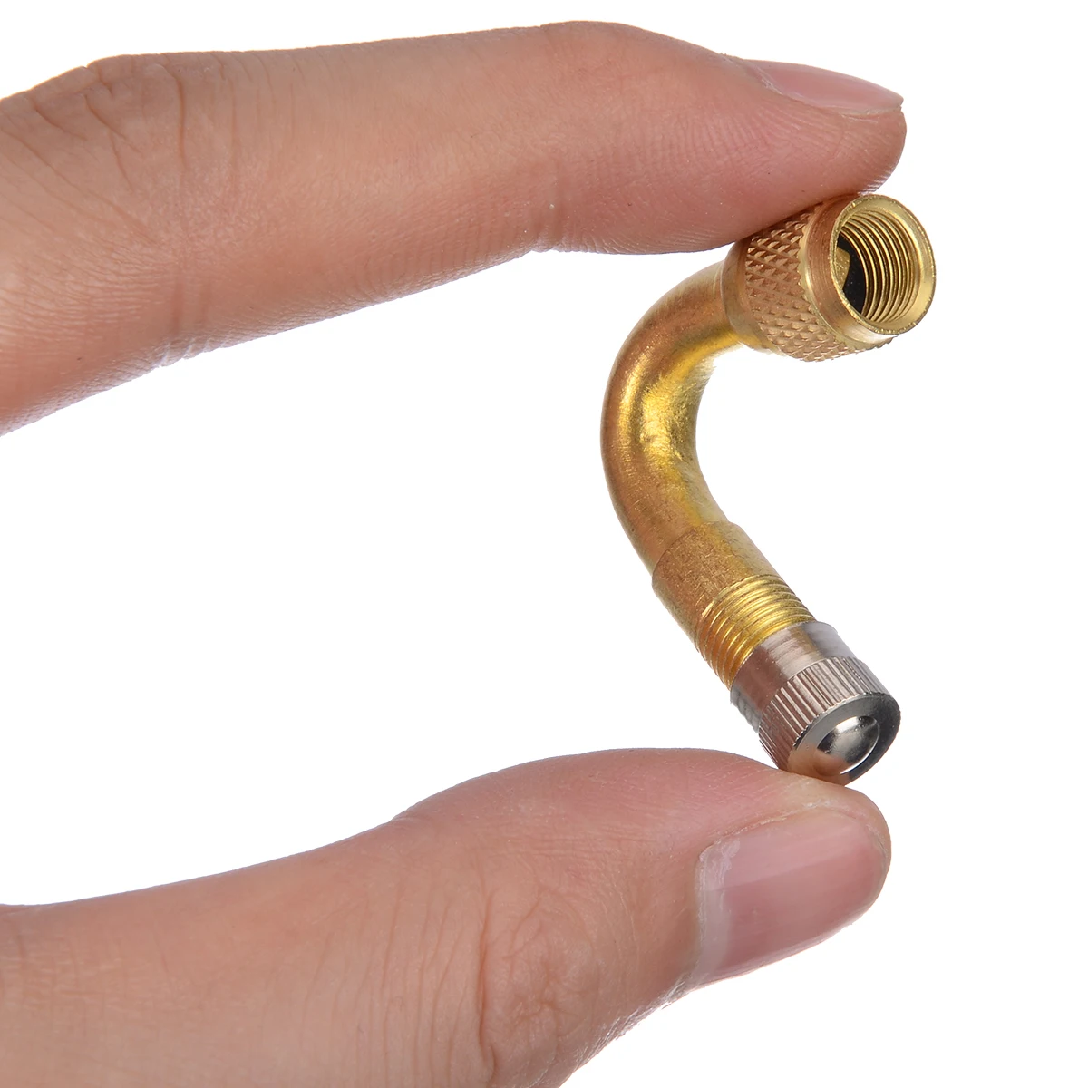 High Quality Brass & Metal 2pcs 45 Degree Car Motorcycle Tyre Valve Extension Adapter Tire Wheel Stem Extender