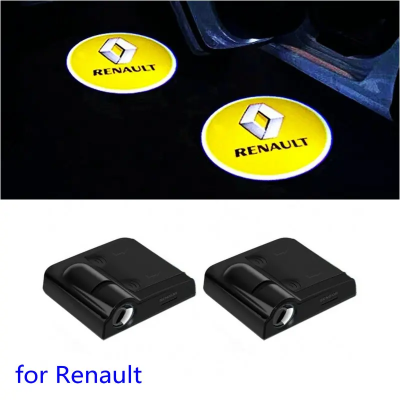 2X светодиодный Автомобильный Дверной светильник с логотипом для Renault Kadjar Fluence Megane
