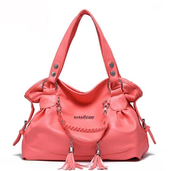 

2020 Vintage Leather Women's HandBags Ladies Messenger Bags Totes Tassel Designer Crossbody Shoulder Bag Boston Hand Bags