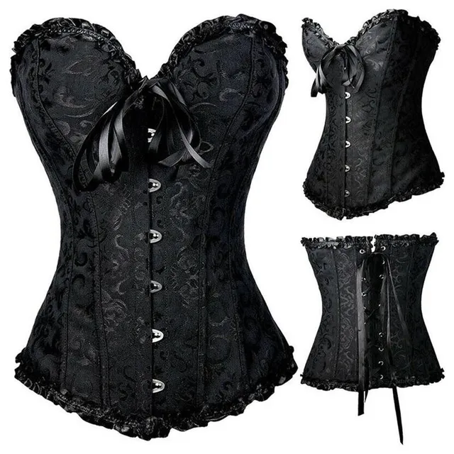 Sexy Women Lace Up Corset Bustier Top Corset Boned Waist Trainer Body Shaping And Slimming Clothing Plus Size XS-6XL Underwear 2
