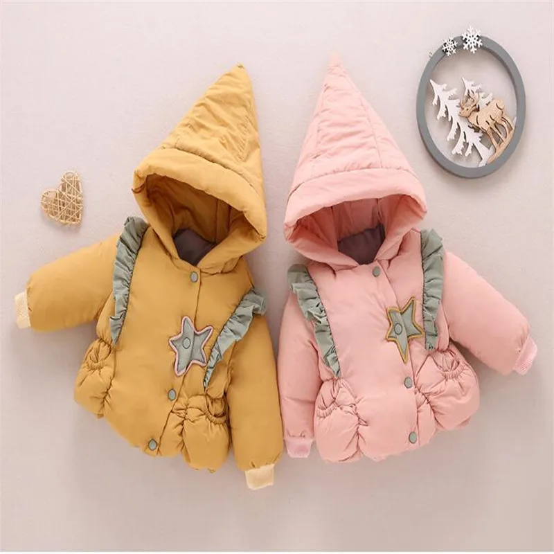 

Baby Girl Coat Cotton Hooded Baby Girls Winter Clothes Thick Warm Toddler Infant Snowsuit For Girls Baby Girl Jacket Outerwear