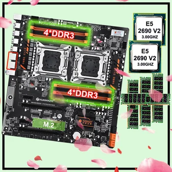 Price HUANANZHI X79-8D Dual CPU Socket Motherboard Bundle 2 Processors Xeon E5 2690 V2 Big Brand RAM 64G(4*16G) 1866 RECC Best Combos