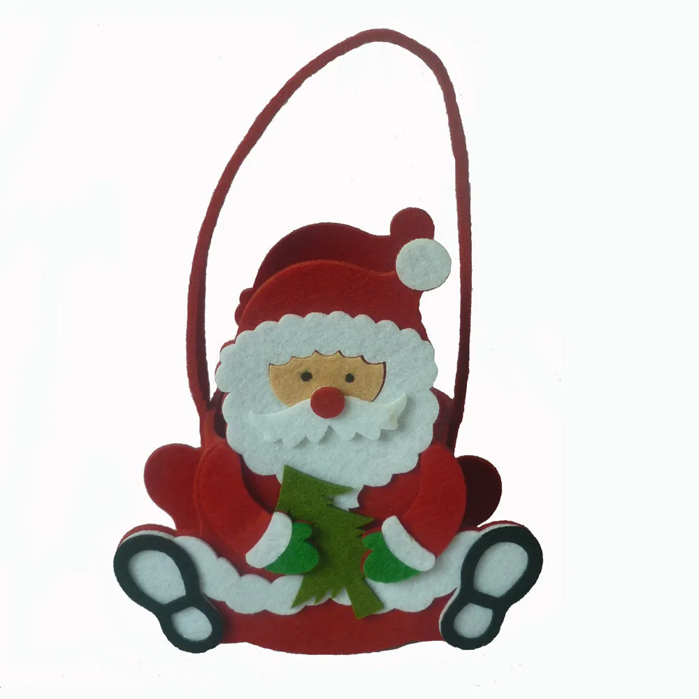 Cute Christmas Sitting Candy Bags Candy Bag Santa Claus Snowman Elk Christmas reusable and durable portable bag Educational doll