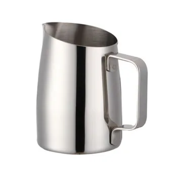 

Oblique Stainless Steel Pitcher Frothing Pitcher Steam Pitcher Milk Frother Fancy Milk Cup Coffee Appliance