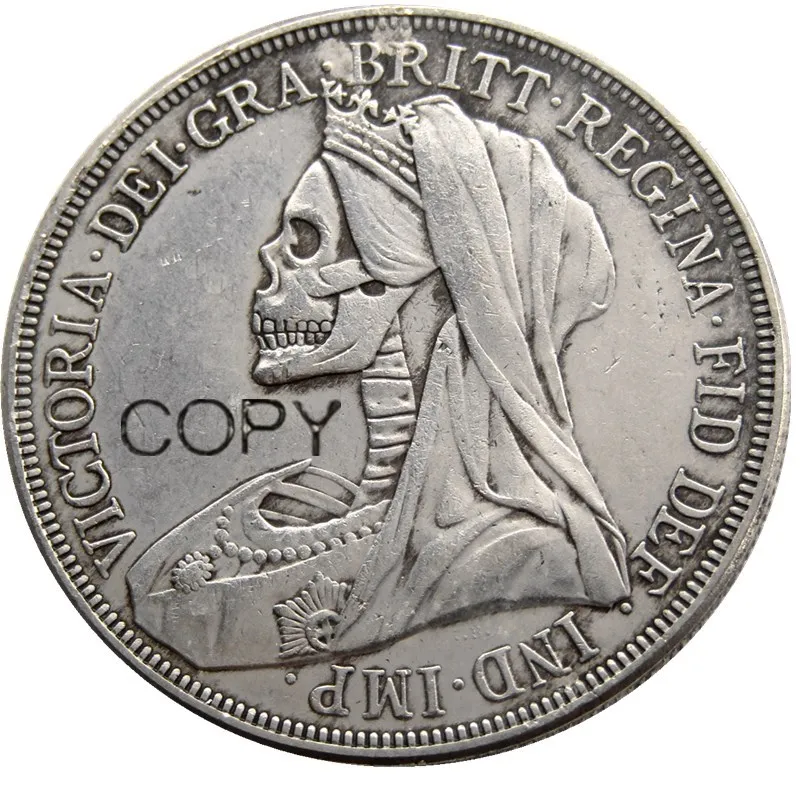 

Hobo Creative 1893 Great Britain Silver Crown Queen Victoria Veiled Head Copy Coin