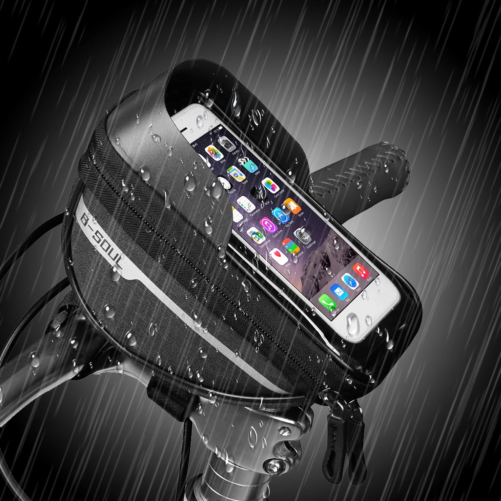 Bicycle Frame Front Tube Bag Portable Waterproof Practical Touch Screen Phone Holder MTB Bike Handlebar Cell Mobile Phone Bag mobile stand for table