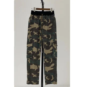 

2020ss Camouflage RHUDE Pants Men Women Cargo Rhude Pants multifunctional flap Pockets Trousers