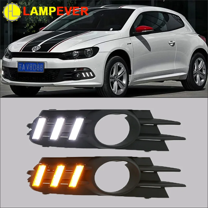 Автомобильный Стайлинг для VW Scirocco R светодиодный DRL 2009 2014 гоночные дневные