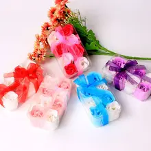 Розовое Мыло цветок ароматические Лепестки розы мыло для тела украшение для свадебной вечеринки подарок на день Святого Валентина 8 шт