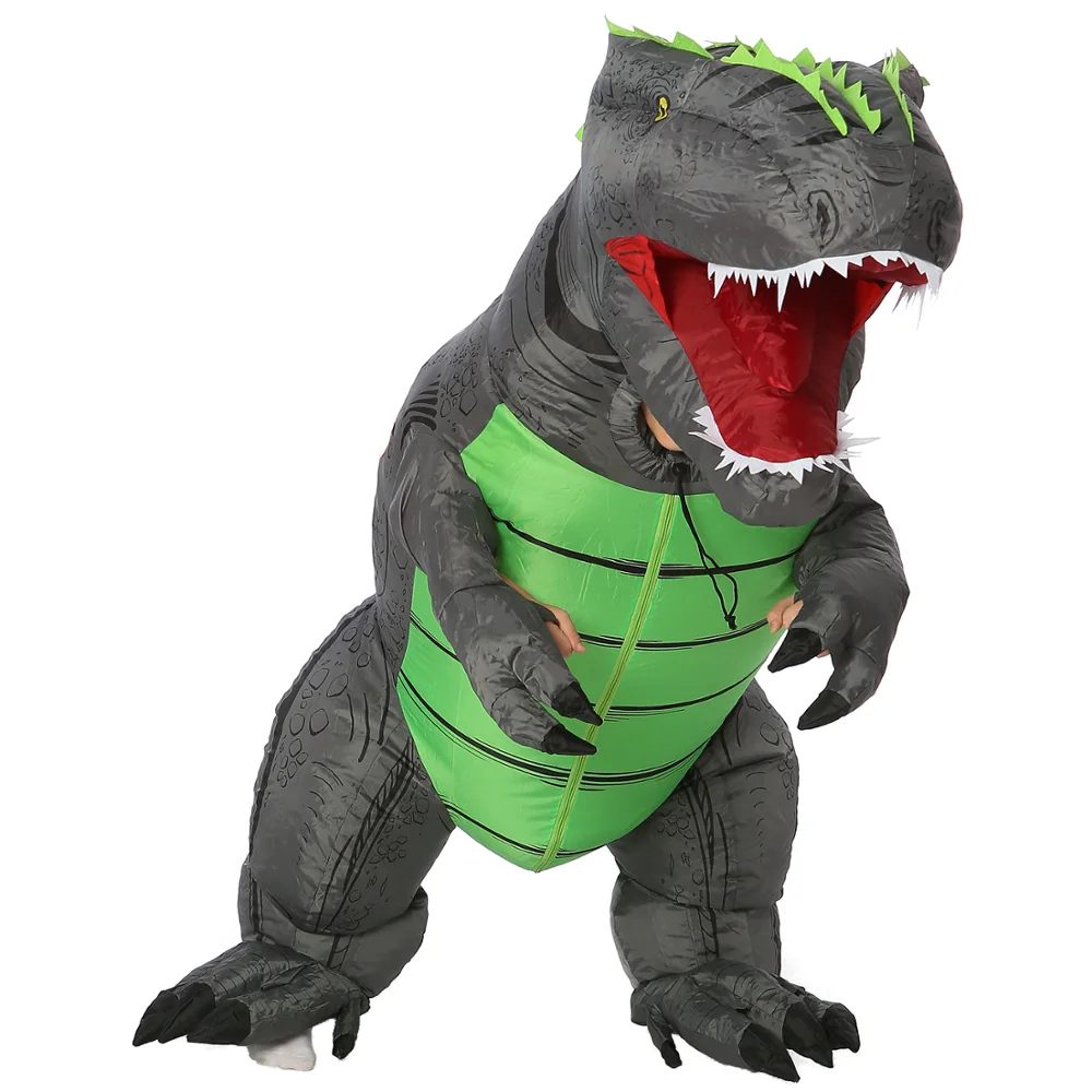 Рождественский T REX для взрослых надувной костюм косплей динозавра животных на