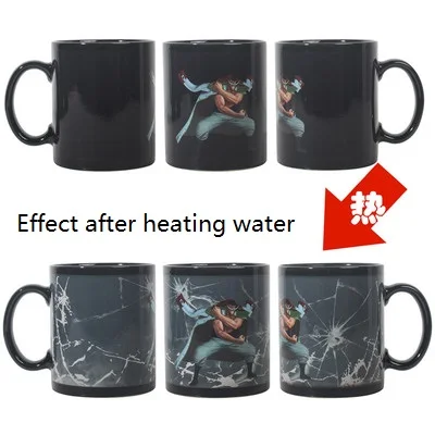 Japan Cartoon Luffy ZORO ONE PIECE Mugs With Cover Pure Color Thermos Mugs Cup Kitchen Tool Gift E