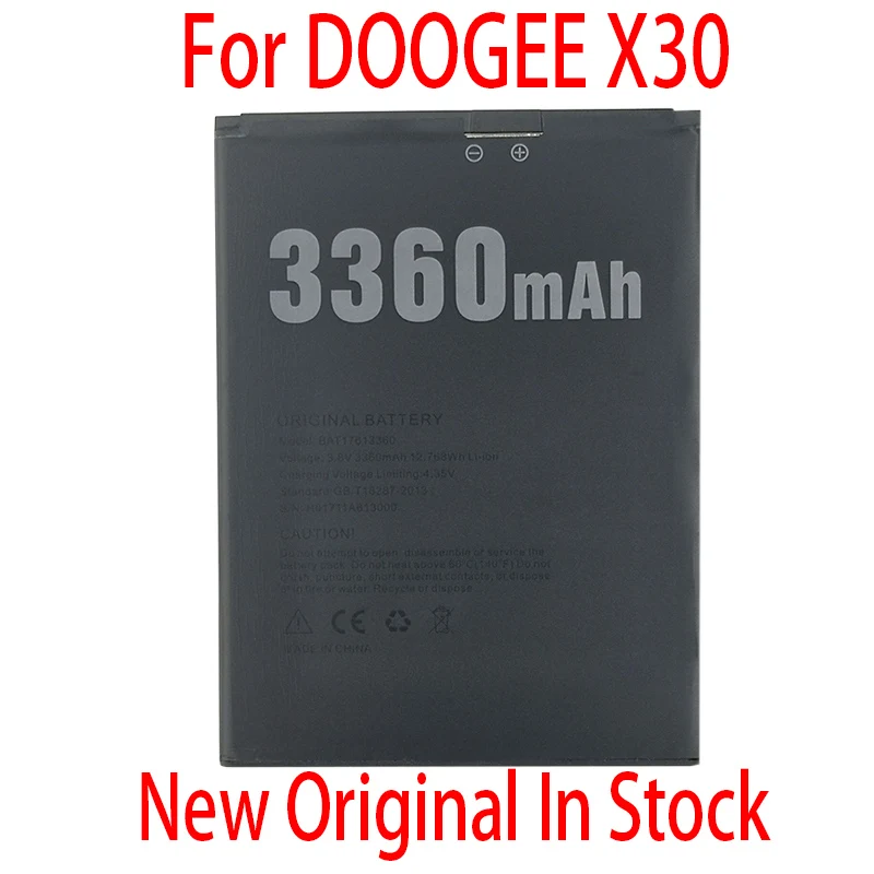 100% Оригинальный 3360 мА/ч BAT17613360 Батарея Для DOOGEE X30 мобильный телефон в наличии