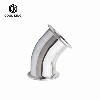 

3/4"-4"(19mm-102mm) Tri Clamp 1.5" 2" 2.5" 3" 3.5" 4" 45 Degree Elbow SUS304 Stainless Sanitary Pipe Fitting Connector Homebrew