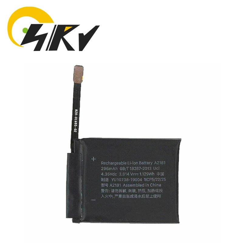 3.814V 296mAh Rechargeable Li ion Replacement Battery For Apple Watch