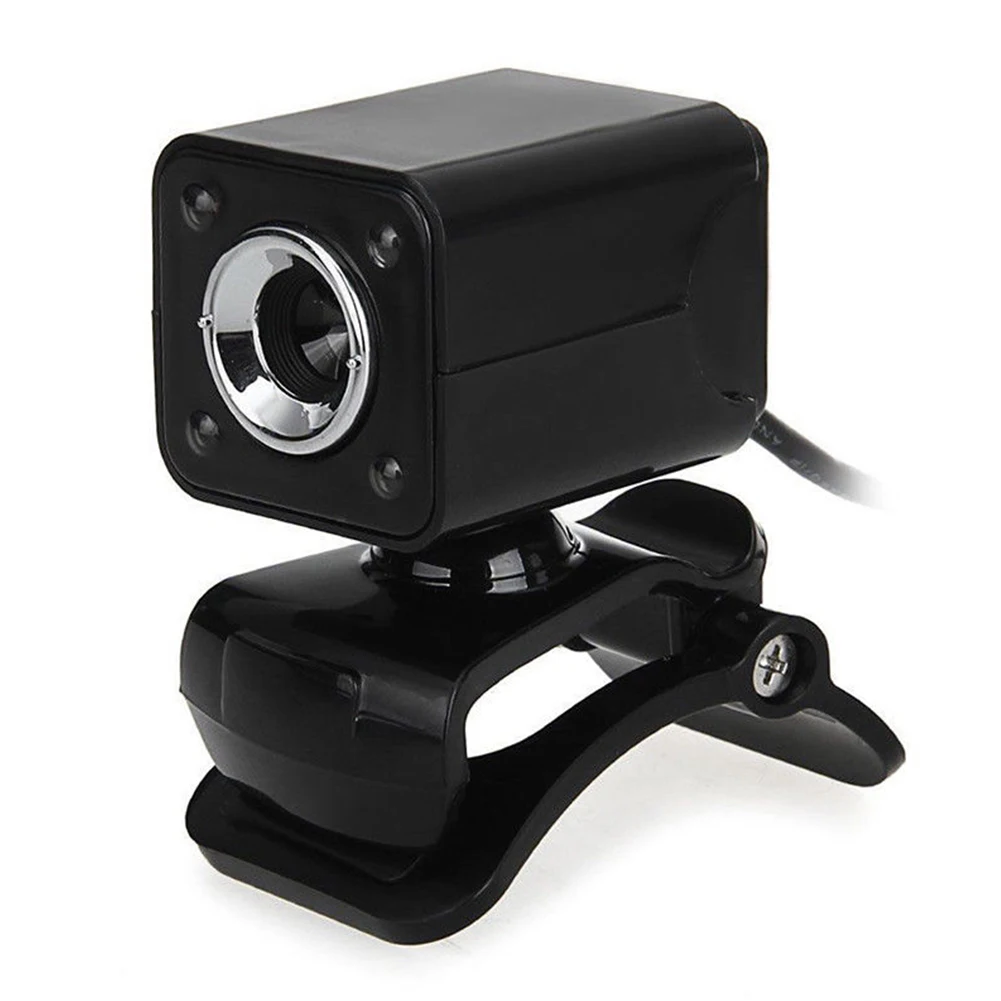 1080P 4 Led для компьютера практичное ночное видение ABS HD Прочный USB зажим типа вращающийся с микрофоном компьютер с веб-камерой