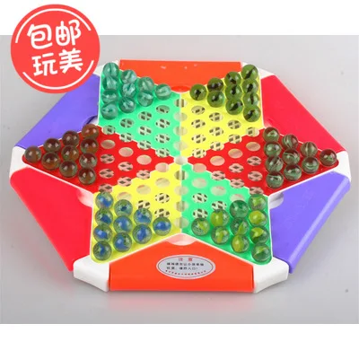 Children Checkers Large Size Students Chess Toy Early Childhood Educational Tabletop Game Hexagonal Marble