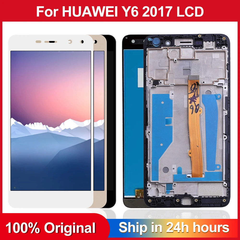 Для Huawei Nova Young 4G LTE / Y6 2017 Y5 ЖК дисплей сенсорный экран дигитайзер сборка с рамкой MYA