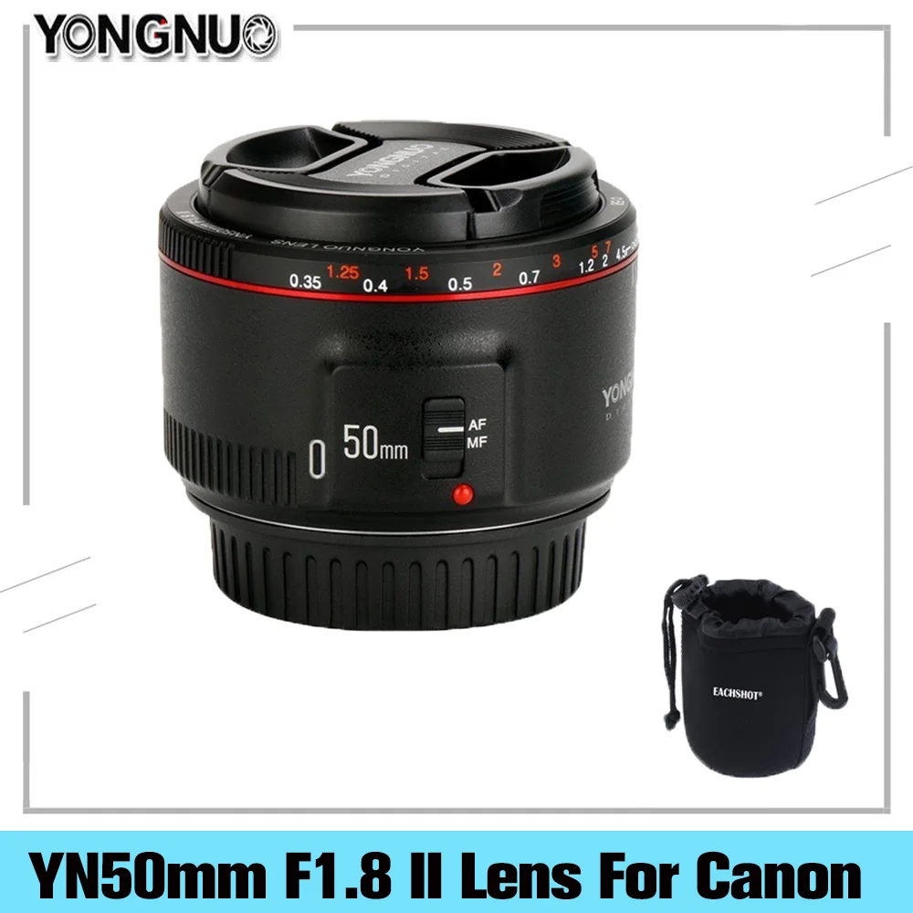 Объектив YONGNUO YN50mm F1.8 II с большой апертурой и автофокусом маленький объектив супер