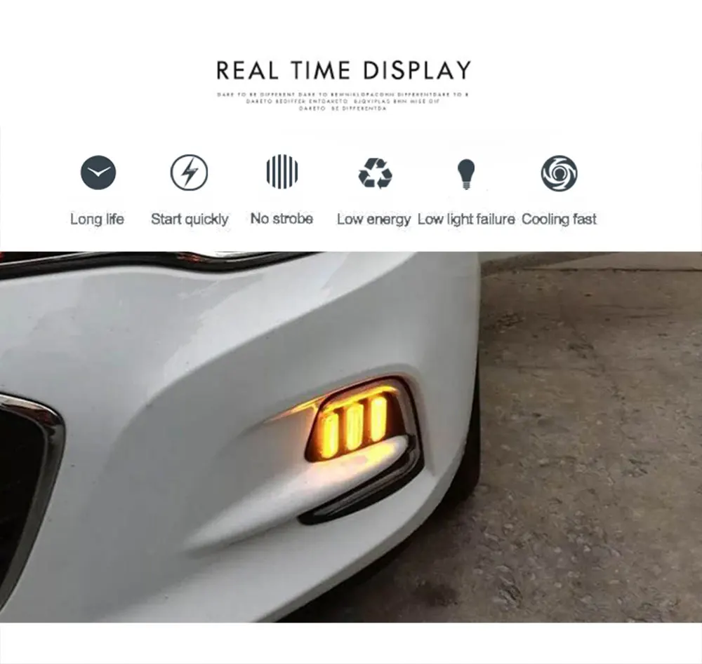 Светодиодный фонарь дневного света для Chevrolet Crvalier- высокой яркости светодиодный DRL направляющий светодиодный противотуманный фонарь с поворотным сигналом