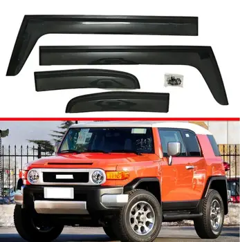 

For Toyota FJ Cruiser 2007-2019 Plastic Exterior Visor Vent Shades Window Sun Rain Guard Deflector 4pcs