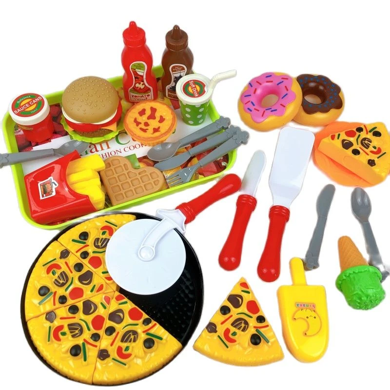 Simulation Burger Pizza Food Set 