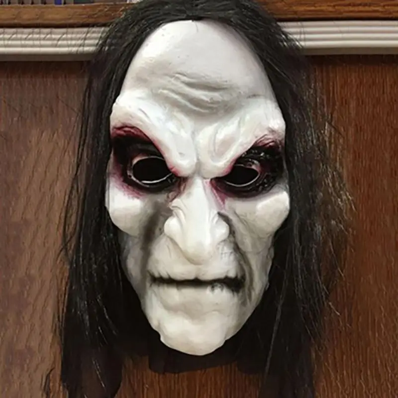 

Halloween Zombie Mask Props Grudge Ghost Hedging Zombie Mask Realistic Masquerade Halloween Mask Long Hair Ghost Scary Mask
