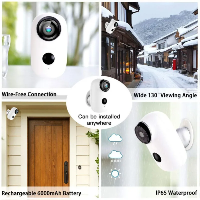 1080P HD Smart Surveillance Camera Home Waterproof Mobile 2.4G WIFI Remote Monitoring Camcorders Long Standby