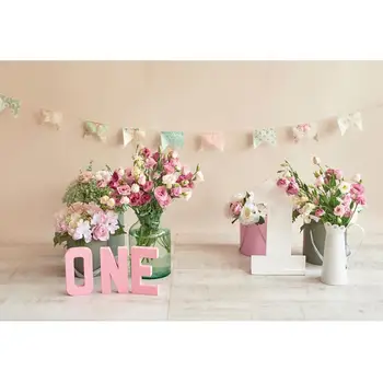 

Yeele Flowers 1 Year Birthday Party Scene Scene Photography Backdrops Customized Photographic Backgrounds For Photos Studio