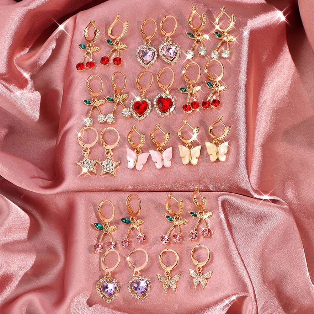 4 Paia Orecchini Ciliegia 3D Con 10 Lobes | Orecchini Pendenti Dolci E Carini Per Donne | Regalo Ideale - Foto 9