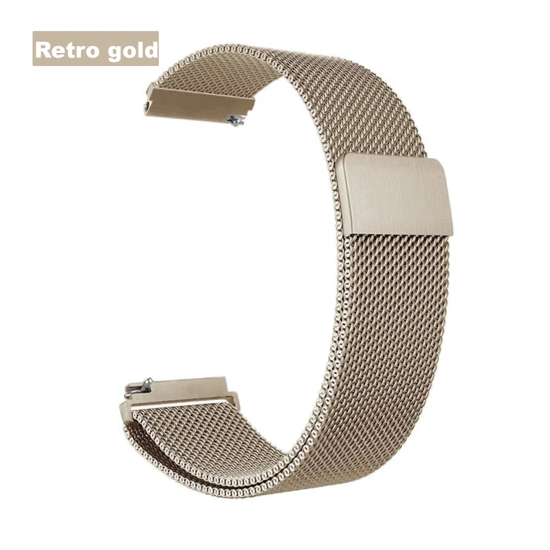retro gold Металлический ремешок для Полар-флиса зажечь Браслет Смарт ремешок для наручных часов для Полар-флиса с классными клепками в виде М Браслет Миланского нержавеющая стальные браслеты плечевой ремень - Цвет: retro gold